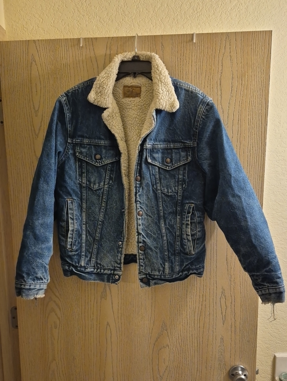 Denim sherpa trucker jacket vintage 80s